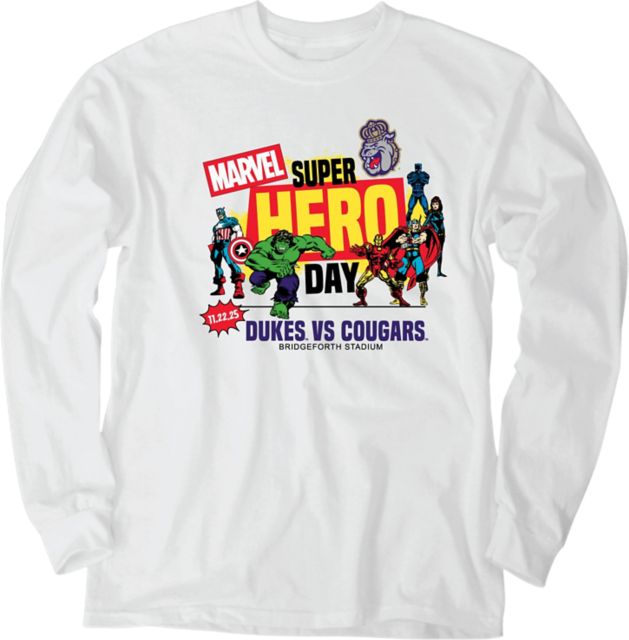 James Madison University Marvel Super Hero Day Long Sleeve T-Shirt