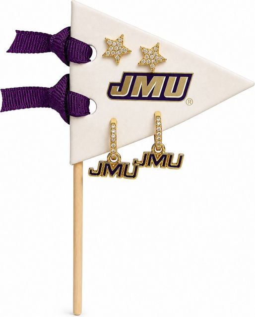 James Madison University Pennant Earrings