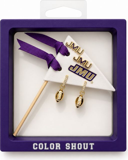 James Madison University Football Logo Stud Earrings