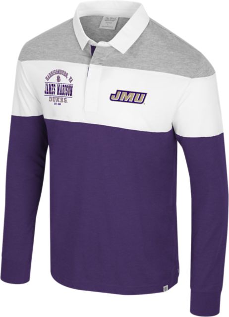 James Madison University Dukes Ground Floor Long Sleeve Rugby Polo