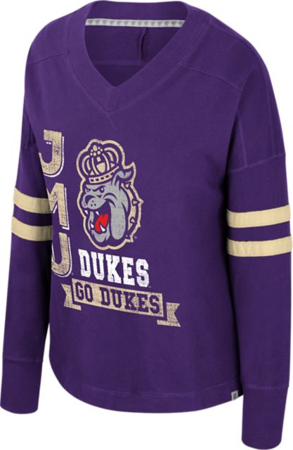 James Madison University Women's Violet Oversized Long Sleeve Knit T-Shirt