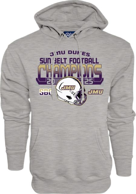 James Madison University Dukes Football 2025 Sun Belt Champions Hooded Sweatshirt