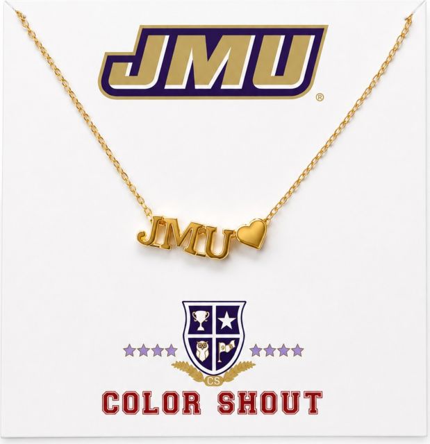 James Madison University Love Heart Necklace