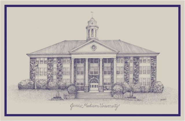 James Madison University Afghan Blanket