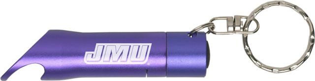James Madison University Keychain with Bottle Opener Flashlite