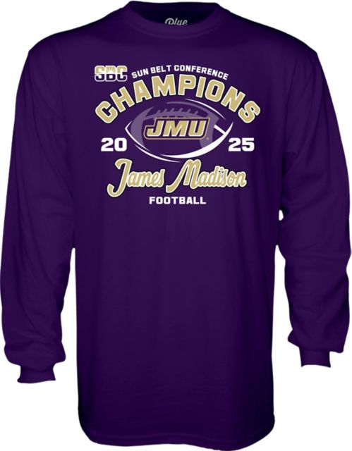James Madison University Dukes Football 2025 Sun Belt Champions Long Sleeve T-Shirt