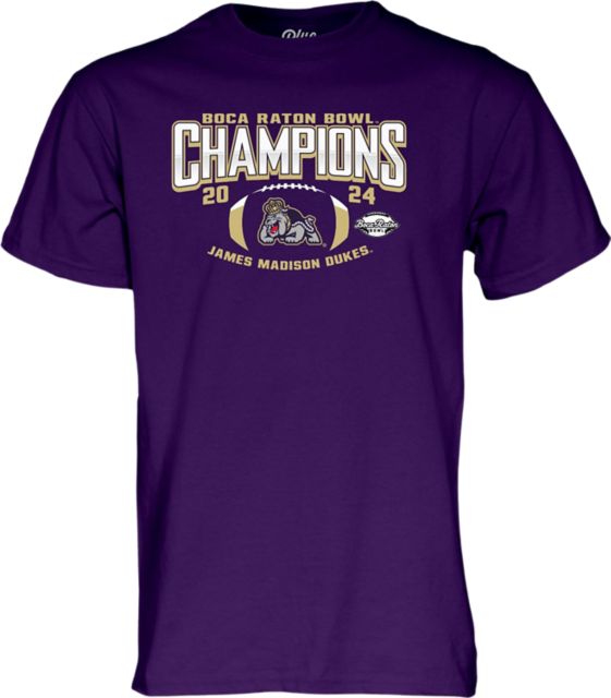 James Madison University Football 2024 Boca Raton Bowl Champions Short Sleeve T-Shirt