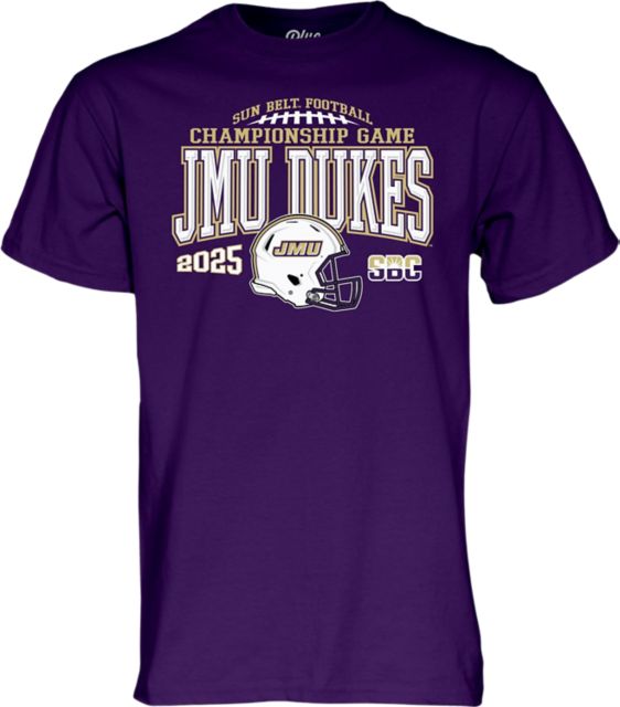 James Madison University Dukes Football 2025 Sun Belt Championship Game Short Sleeve T-Shirt