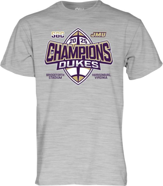 James Madison University Dukes Football 2025 Sun Belt Champions Short Sleeve T-Shirt