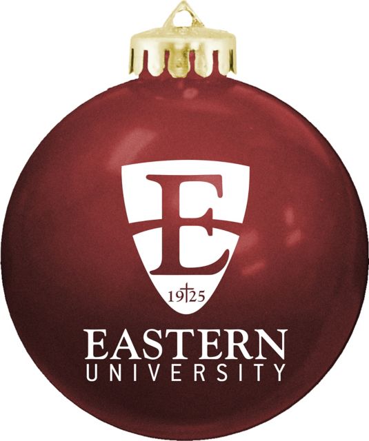 Eastern University Shatterproof Round Ornament
