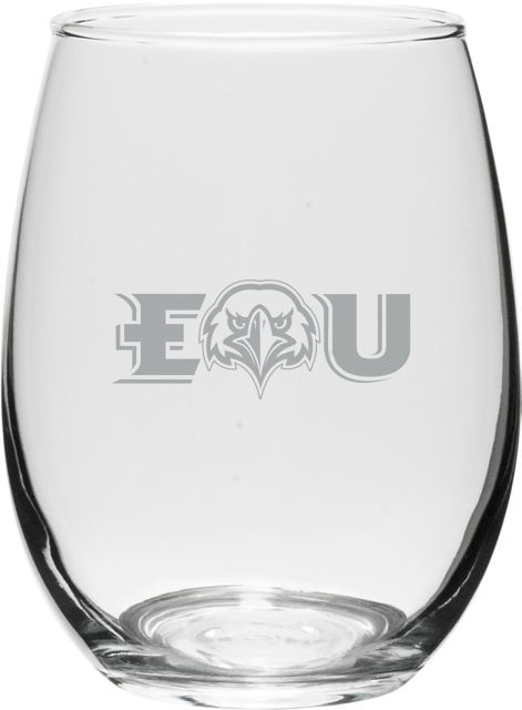 Eastern University 15 Oz. Eagles Wine Glass