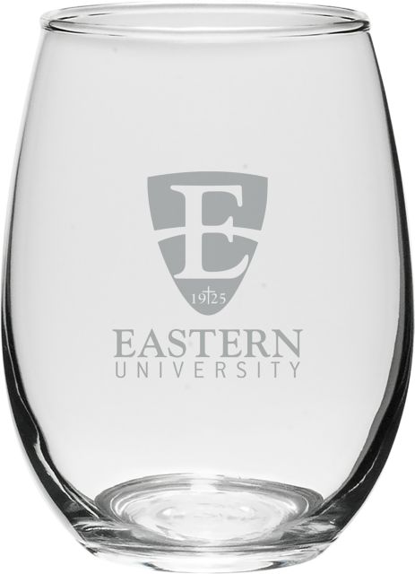 Eastern University 21 oz. Wine Glass