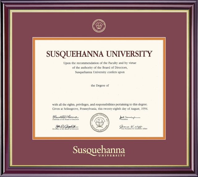 Susquehanna University 8.5'' x 11'' Windsor Diploma Frame