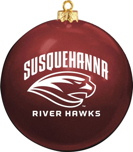 Susquehanna University River Hawks Round Shatterproof Ornament