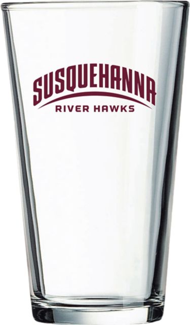 Susquehanna University River Hawks 16 oz. Glass