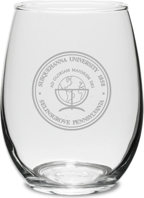 Susquehanna University 15 oz. Stemless Wine Glass
