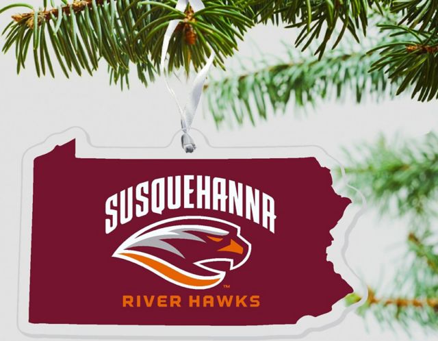 Susquehanna University River Hawks 3"x4" Ornament