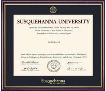 Susquehanna University 8.5'' x 11'' Value Price Academic Diploma Frame