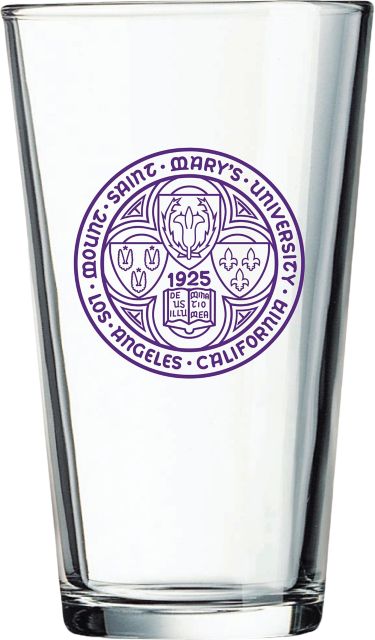 Mount Saint Mary's University 16 oz. Drink Glass
