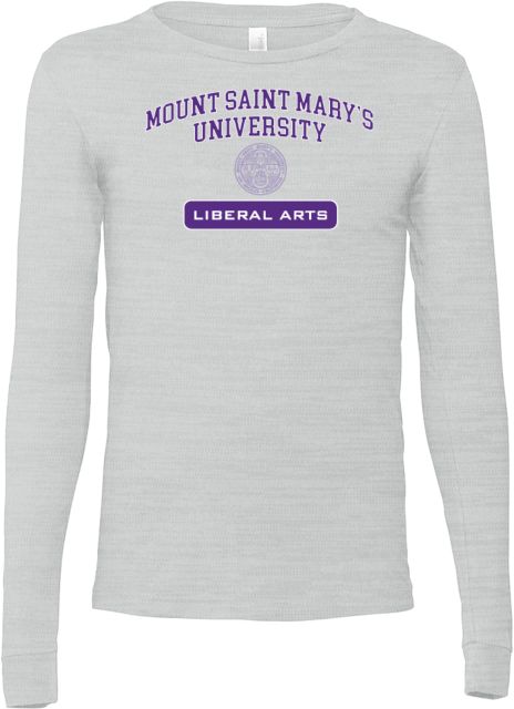 Mount Saint Marys Bella + Canvas Ash Jersey Cotton Long Sleeve T Shirt MSMU Liberal Arts - ONLINE ONLY