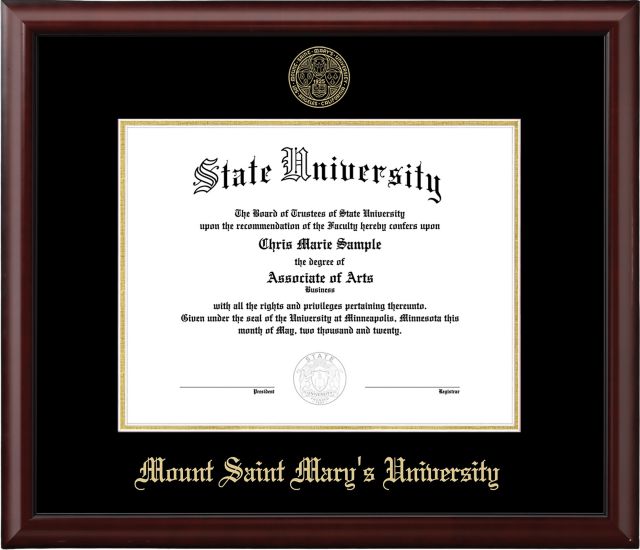 Mount Saint Mary's University Diploma Frame
