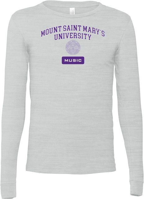 Mount Saint Marys Bella + Canvas Ash Jersey Cotton Long Sleeve T Shirt MSMU Music - ONLINE ONLY