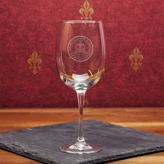 Albany College of Pharmacy 19 Oz. Wine Glass