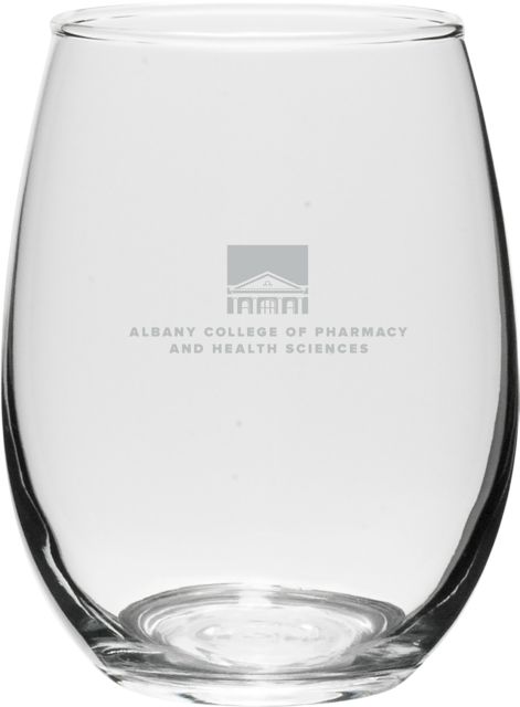 Albany College of Pharmacy 15 oz. Stemless Wine Glass