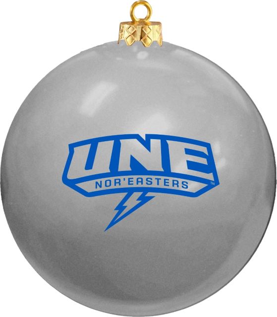 University of New England Nor'Easters Round Shatterproof Ornament