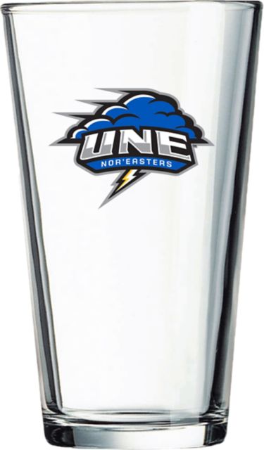 University of New England Nor'Easters 16 oz. Glass