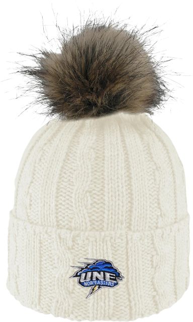 University of New England Women's Fur Pom Beanie