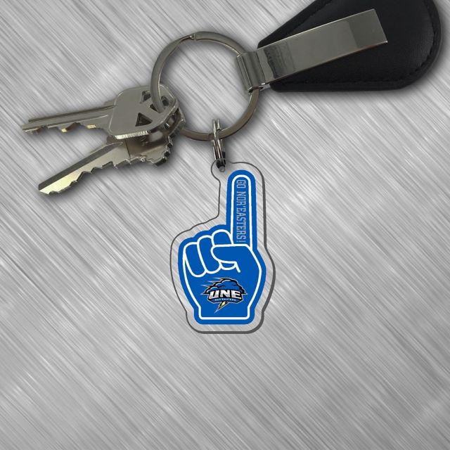 University of New England Mascut Laser Cut Keychain