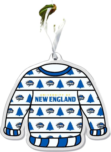 University of New England Nor'Easters 3'' x 4'' Etched Ornament