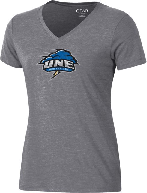 University of New England Nor'Easters Women's V-Neck Short Sleeve T-Shirt