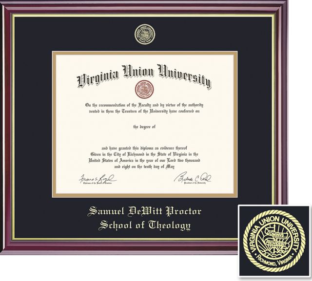 Virginia Union University 8.5'' x 11'' Windsor Diploma Frame