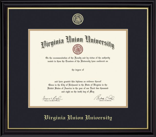Virginia Union University Diploma Frame