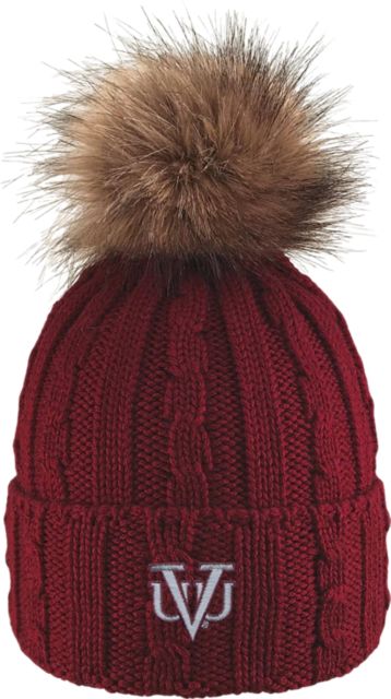 Virginia Union University Women's Fur Pom Beanie