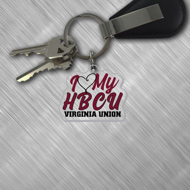 Virginia Union University Love Lasercut Keychain