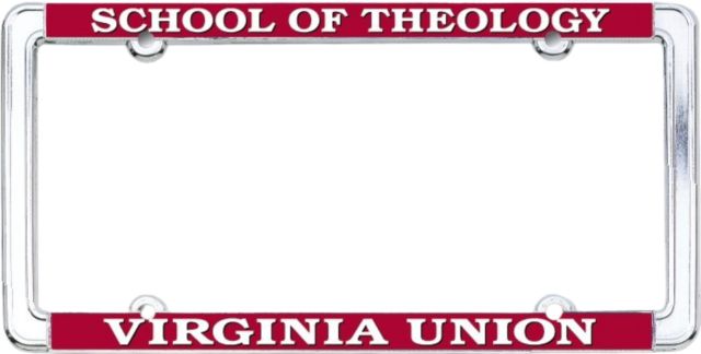 Virginia Union University School of Theology Thin Dome License Plate Frame