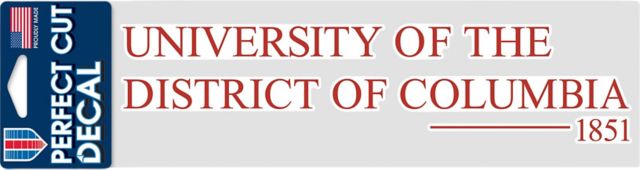 University of District of Columbia 3'' x 10'' Perfect Cut Decal