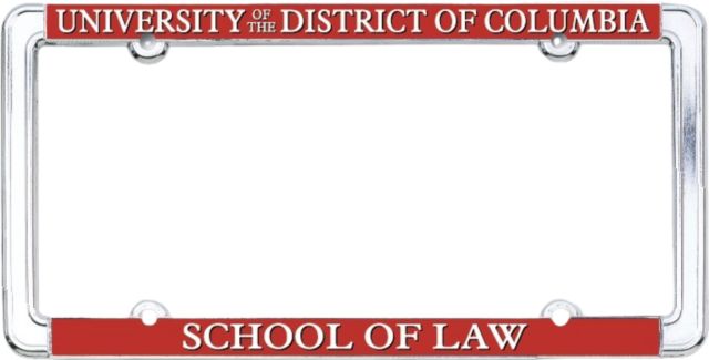 University of District of Columbia School of Law Thin Dome License Plate Frame