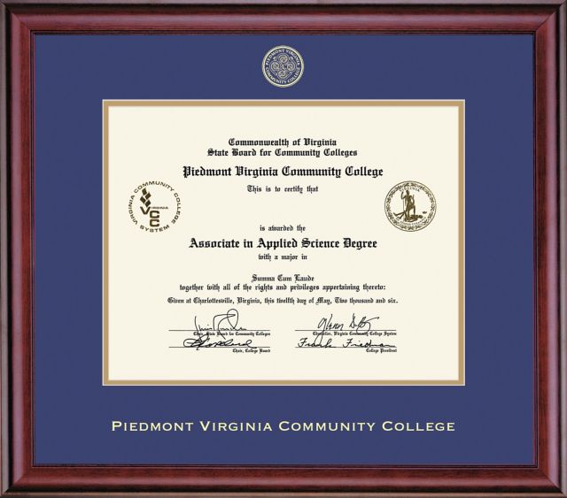 Piedmont Virginia Community College 7'' x 9'' Classic Diploma Frame