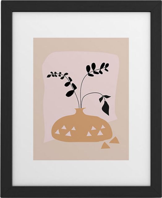 Mirimo Terracotta Vase Framed Art Print by Mirimo Framed Art Print Modern Black