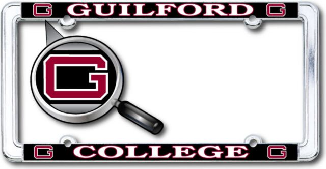 Guilford College Thin Dome License Plate Frame