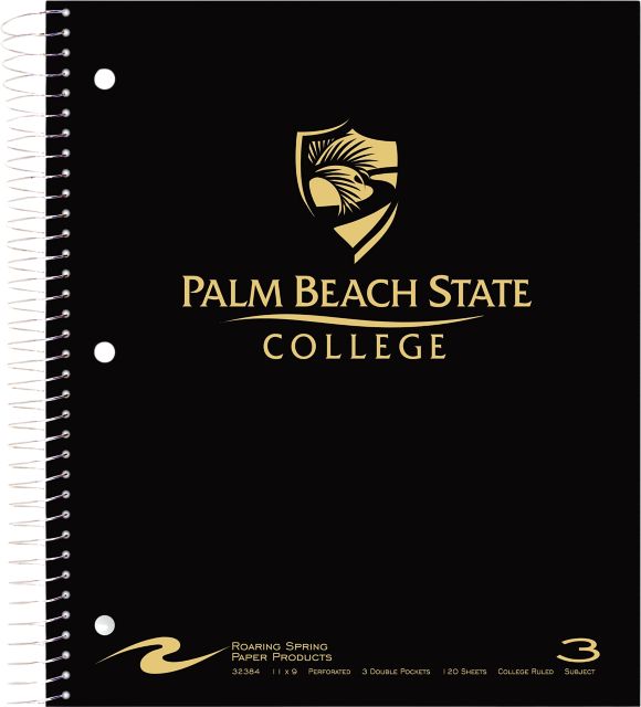 Palm Beach State College 3 Subject Notebook