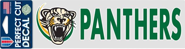 Palm Beach State College Panthers 3 x 10 Perfect Cut Decal