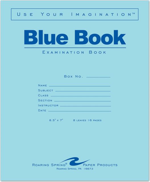 BLUE BK 8.5x7" 8SH/16PG