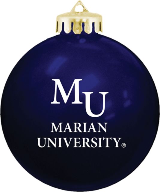 Marian University Round Shatterproof Ornament