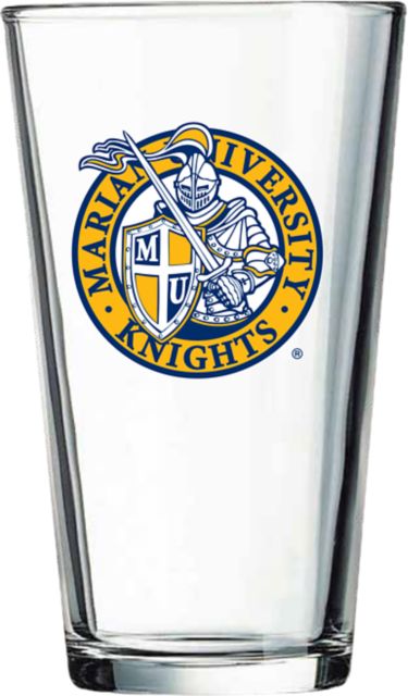 Marian University Knights 16 oz. Drink Glass