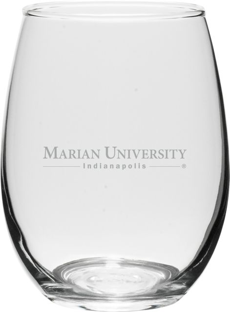 Marian University 15 oz. Stemless Wine Glass